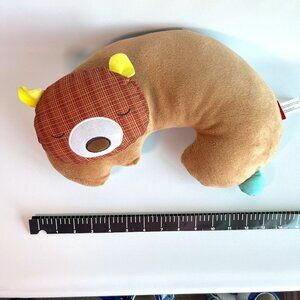 Skip Hop Teddy Bear Travel Neck Rest Pillow 14" Child Kid Brown Sleep Comfort